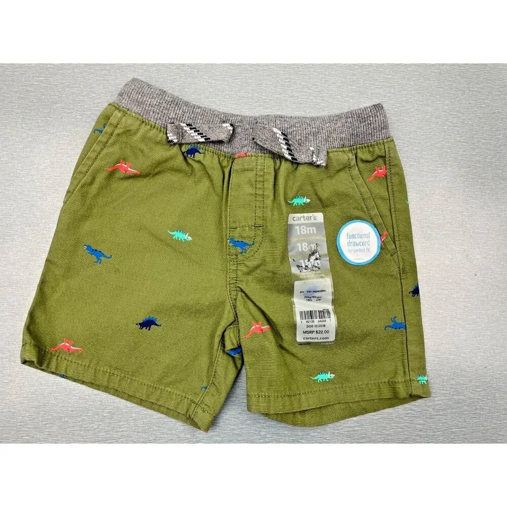 Carter's Baby Boy Pull-On Shorts  Dino Print Size 18M